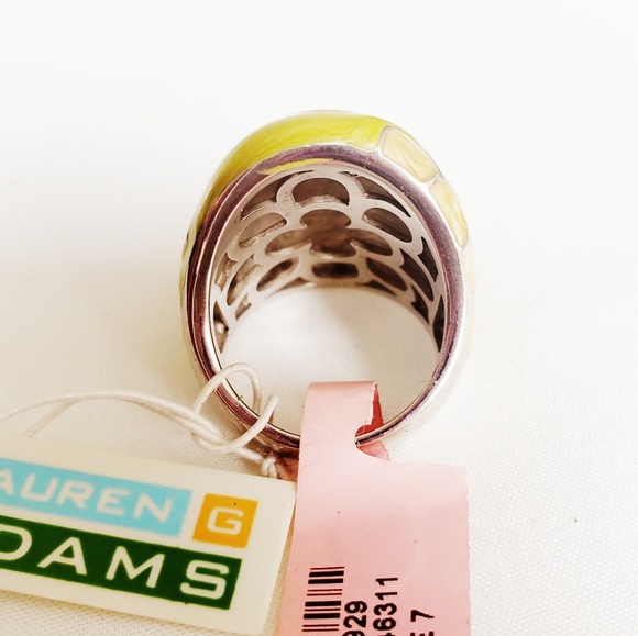 LAUREN G ADAMS GREEN AND BROWN COCKTAIL RING, 7 - Picture 4 of 5